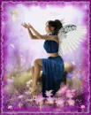 Faerie with Purple Flowers