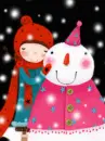 cute girl in snow