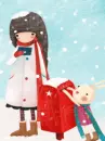 cute girl in snow