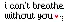 i can't breathe without you.