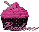 Pink & Black Cupcake -Prudence-