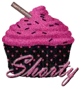 Pink & Black Cupcake -Shorty-