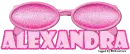 Pink Glitter Sunglasses -Alexandra-