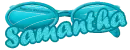 Blue Glitter Sunglasses -Samantha-