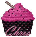 Pink & Black Cupcake -Chris-