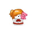 cute girl holding teddy bear