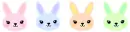 rainbow bunny divider