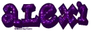 Purple Glitter Name -Alexi-