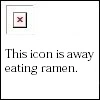This icon eating ramen