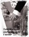holding hands