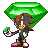 Shadow tossing a choas emereld with the choas emereld