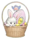 bunny in a basket