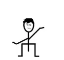 Stick person getting his stick head