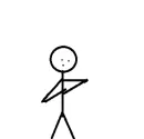 Stick person dancing