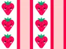 kawaii strawberry striped background