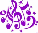 Colorful Music Notes BG