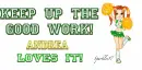Keep up the Good work cheerleader - Andrea