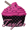 Pink & Black Cupcake -Taylor-