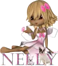 Nelly (Bikkel) white & pink doll