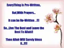 with prayer
