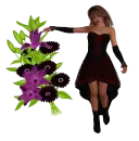Woman with flowers