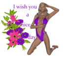 Woman with flowers