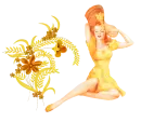 Woman with Flowers