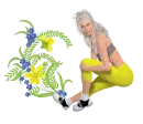 Woman with Flowers