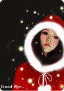 cute gril saying good bye