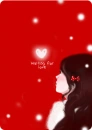cute gril saying waiting for love