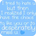 Tried to hate you