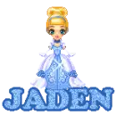 Cinderella Blinkie With Glitter Name -Jaden-