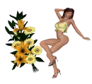 Woman with Flowers
