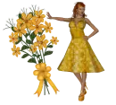 Woman with Flowers