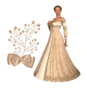 Woman stands to flower