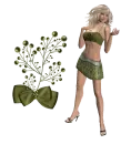 Woman stands to flower