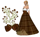 Woman stands to flower