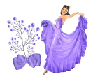 Woman stands to flower