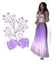 Woman stands to flower
