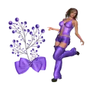 Woman stands to flower