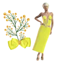 Woman stands to flower