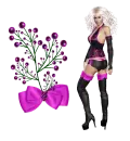 Woman stands to flower