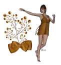 Woman stands to flower