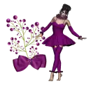 Woman stands to flower