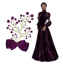 Woman stands to flower