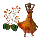 Woman stands to flower