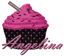 Pink & Black Cupcake -Angelina-