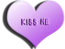 Kiss me button Heart