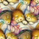 3 Sleepy Bunnies - background