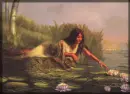 Native Woman Reaching For Water Lilly